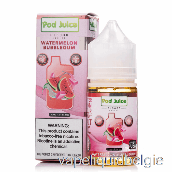 Vape België Watermeloen Bubblegum - Peulensap Pj5000 - 30ml 55mg